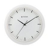 Titan Contemporary White Wall Clock with Silent Sweep Technology 30 cm x 30 cm (Medium) W0036PA01 - KRISHNA WATCH COMPANY