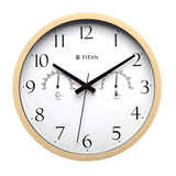 Titan Wall Clock Contemporary Wooden Finish White - W0046PA01 - KRISHNA WATCH COMPANY