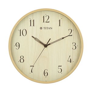 Titan Woodgrain Whispers - Light Brown Contemporary Wall Clock - W0080PA01 - KRISHNA WATCH COMPANY