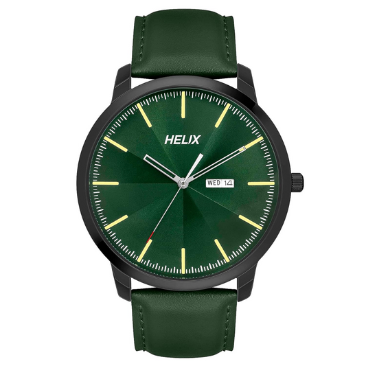 helix Analog Green Dial Men's Watch - TW039HG16