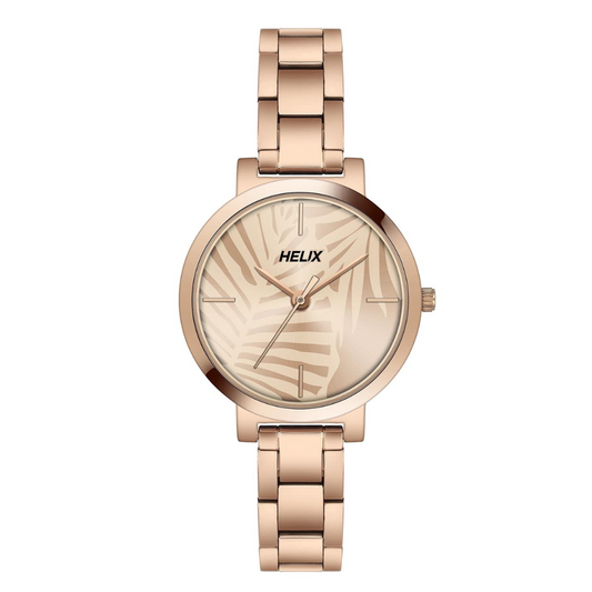 helix Analog Rose Gold Dial Women's Watch - TW041HL18