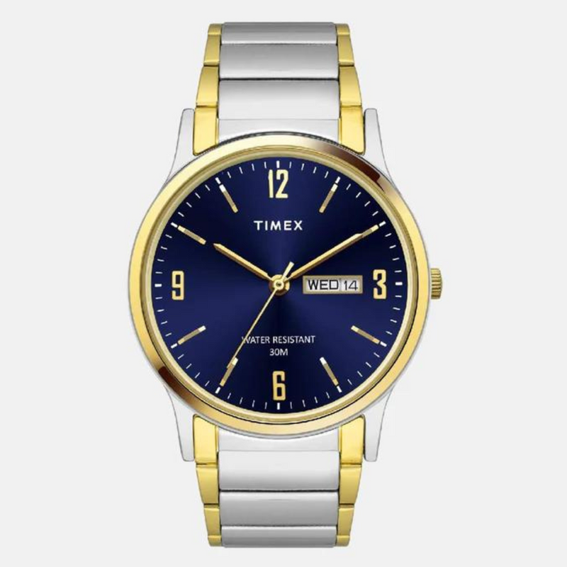 Timex Male Blue Analog Stainless Steel Watch TW000R448