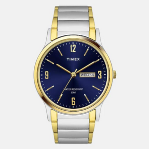 Timex Male Blue Analog Stainless Steel Watch TW000R448 - KRISHNA WATCH COMPANY