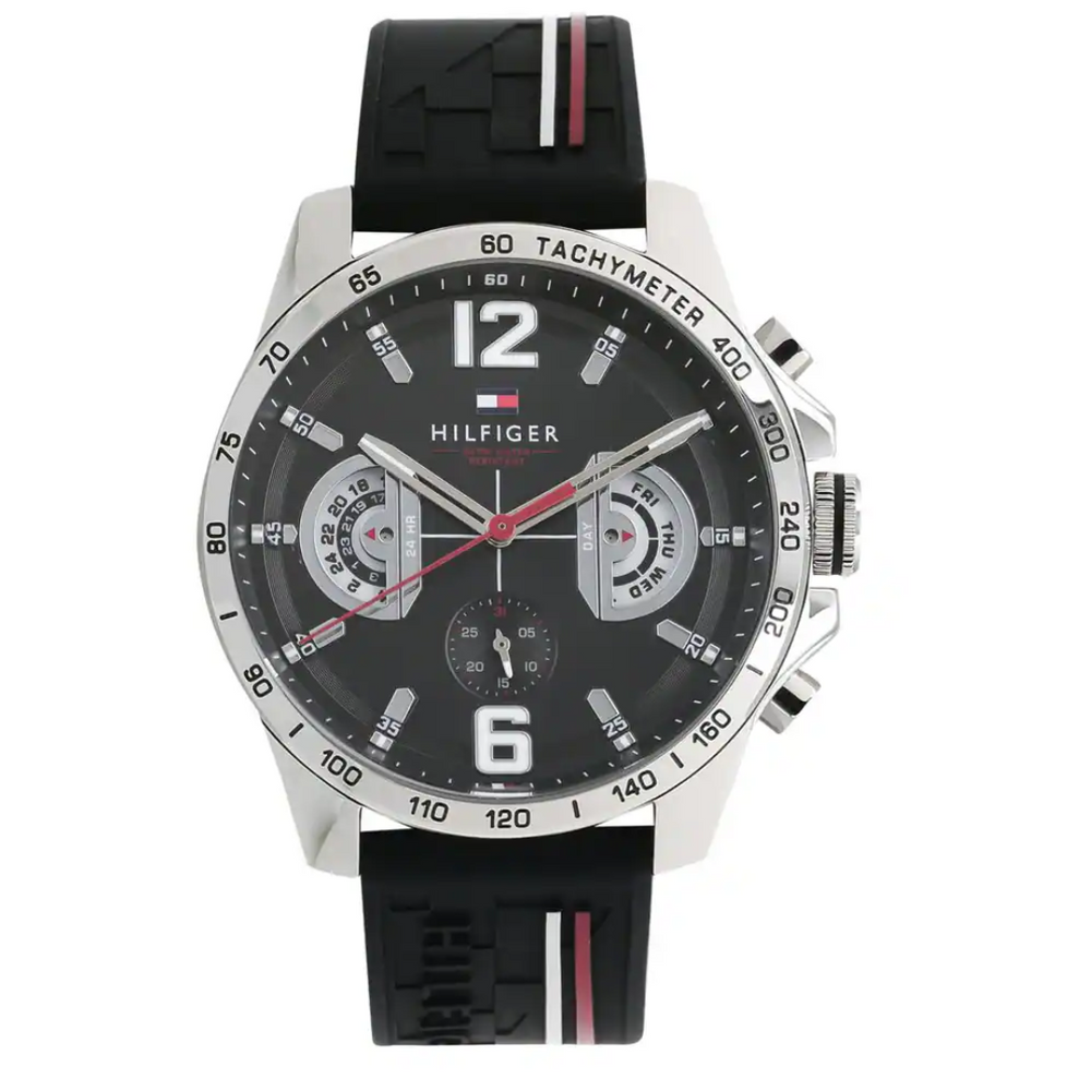 Tommy Hilfiger Mens Multi-Function Black Dial Watch - 1791473 - KRISHNA WATCH COMPANY