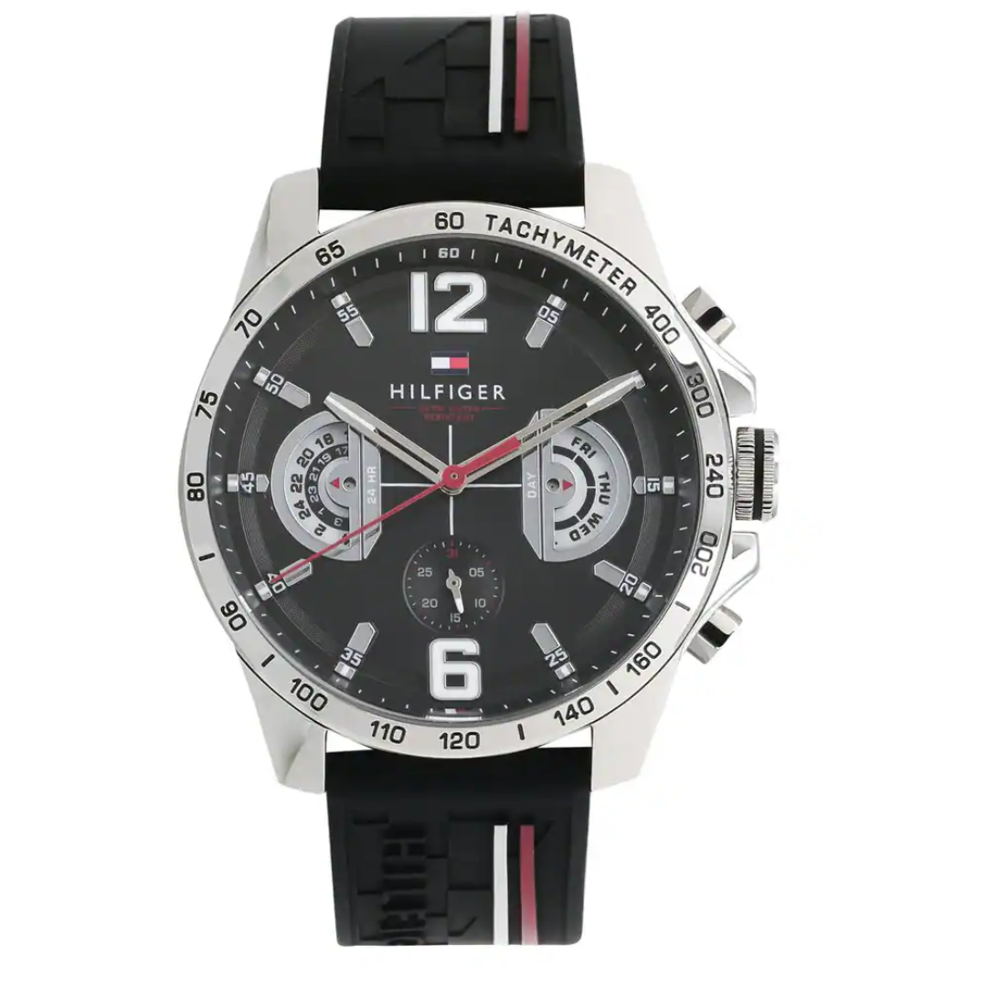 Tommy Hilfiger Mens Multi-Function Black Dial Watch - 1791473 - KRISHNA WATCH COMPANY