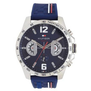 Tommy Hilfiger Mens Blue Dial Silicone Multi-Function Watch - 1791476 - KRISHNA WATCH COMPANY