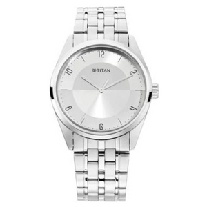 Titan Workwear Watch with Silver white Dial & Metal Strap NN1729SM06 (DK234) - KRISHNA WATCH COMPANY
