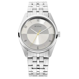 TITAN Workwear Watch with Grey Dial & Metal Strap NN1729SM07 (DK235) - KRISHNA WATCH COMPANY