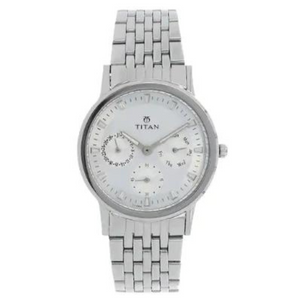 TITAN Silver Dial Silver Stainless Steel Strap Watch NJ2557SM01 (DF444) - KRISHNA WATCH COMPANY