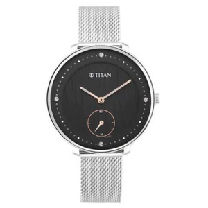 Titan Workwear Watch with Black Dial & Stainless Steel Strap NQ2651SM01 - KRISHNA WATCH COMPANY