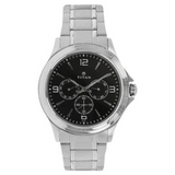 Titan Black Dial Silver Stainless Steel Strap Watch 1698SM01 (