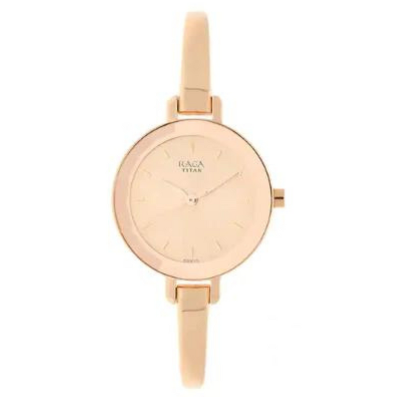 TITAN Raga Viva Rose Gold Dial Metal Strap Watch - 2575WM01