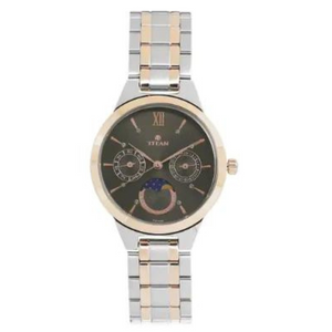 TITAN Workwear Watch with Analog Moon Phase Function - 2590KM02 - KRISHNA WATCH COMPANY