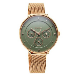 TITAN Neo Green Dial Stainless Steel Strap Watch - 2651WM05 - KRISHNA WATCH COMPANY