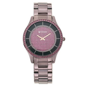 TITAN Girl Power in Purple Dial Stainless Steel Watch NM95109QM01 (DK120) - KRISHNA WATCH COMPANY