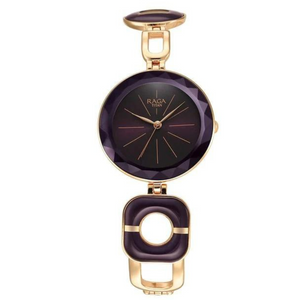TITAN Raga Delight Purple Dial Metal Strap Watch 95198WM01 - KRISHNA WATCH COMPANY