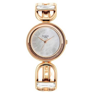 Titan Raga Delight Mother Of Pearl Dial Metals Strap Watch 95200WM01 - KRISHNA WATCH COMPANY