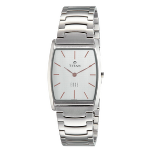 Titan Edge Silver Dial Silver Stainless Steel Strap Watch NH1044SM16A (DF658B) - KRISHNA WATCH COMPANY