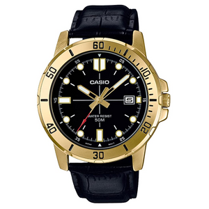 Casio Enticer Analog Black Dial Men's Watch-MTP-VD01GL-1EVUDF - A1369 - KRISHNA WATCH COMPANY