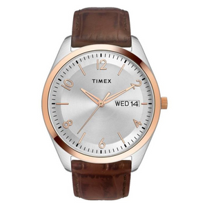 TIMEX PRESTIGE Silver With Rose Gold Tone Mens Watch TWTG10401 - KRISHNA WATCH COMPANY