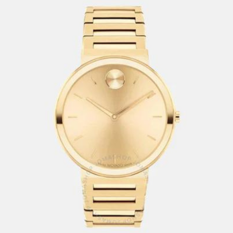 Movado Bold Male Yellow Analog Stainless Steel Watch - 3601081