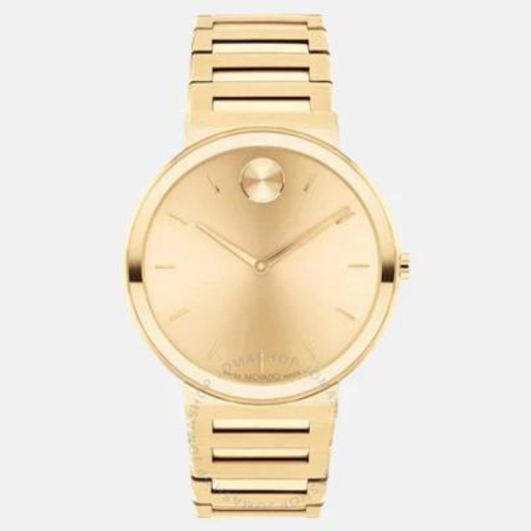 Movado Bold Male Yellow Analog Stainless Steel Watch - 3601081