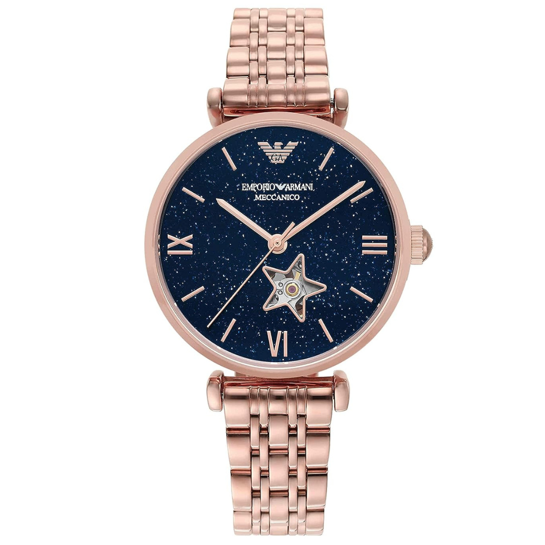 Automatic Rose Gold-Tone Stainless Steel Watch AR60043