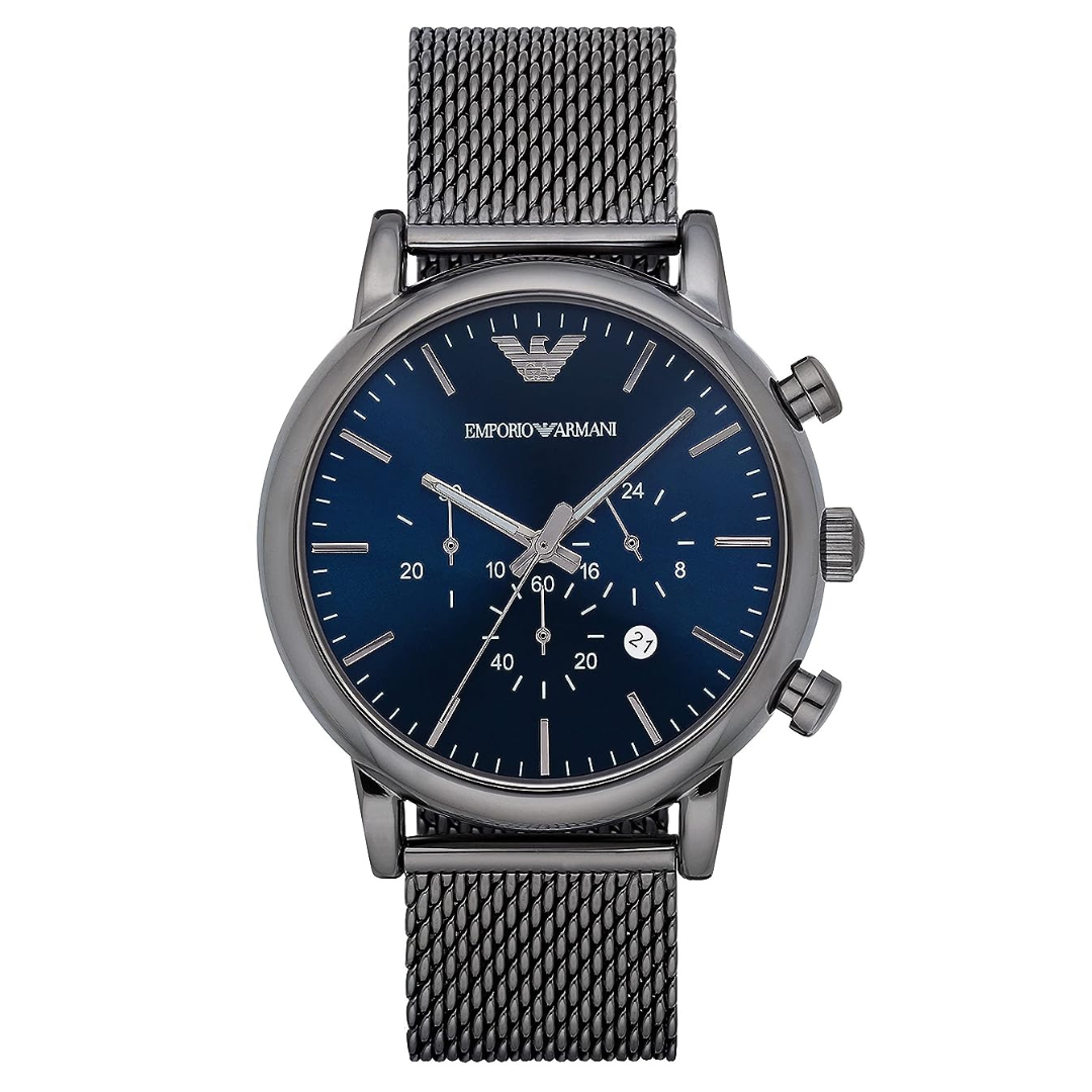 Men's Chronograph Gunmetal Stainless Steel Watch AR1979