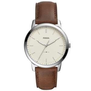 The Minimalist Three-Hand Brown Leather Watch FS5439 - KRISHNA WATCH COMPANY