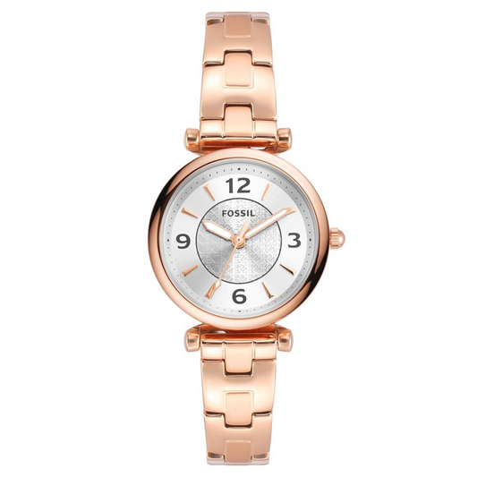 Carlie Three-Hand Rose Gold-Tone Stainless Steel Watch ES5202