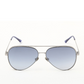 French Connection Blue Lens Aviator Sunglass Full Rim Silver Frame With Gradient (FC 7445 C3)