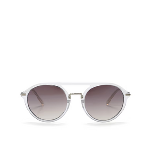 French Connection Grey Lens Round Sunglass Full Rim Transparent Frame With Gradient (FC 7567 C1) - KRISHNA WATCH COMPANY