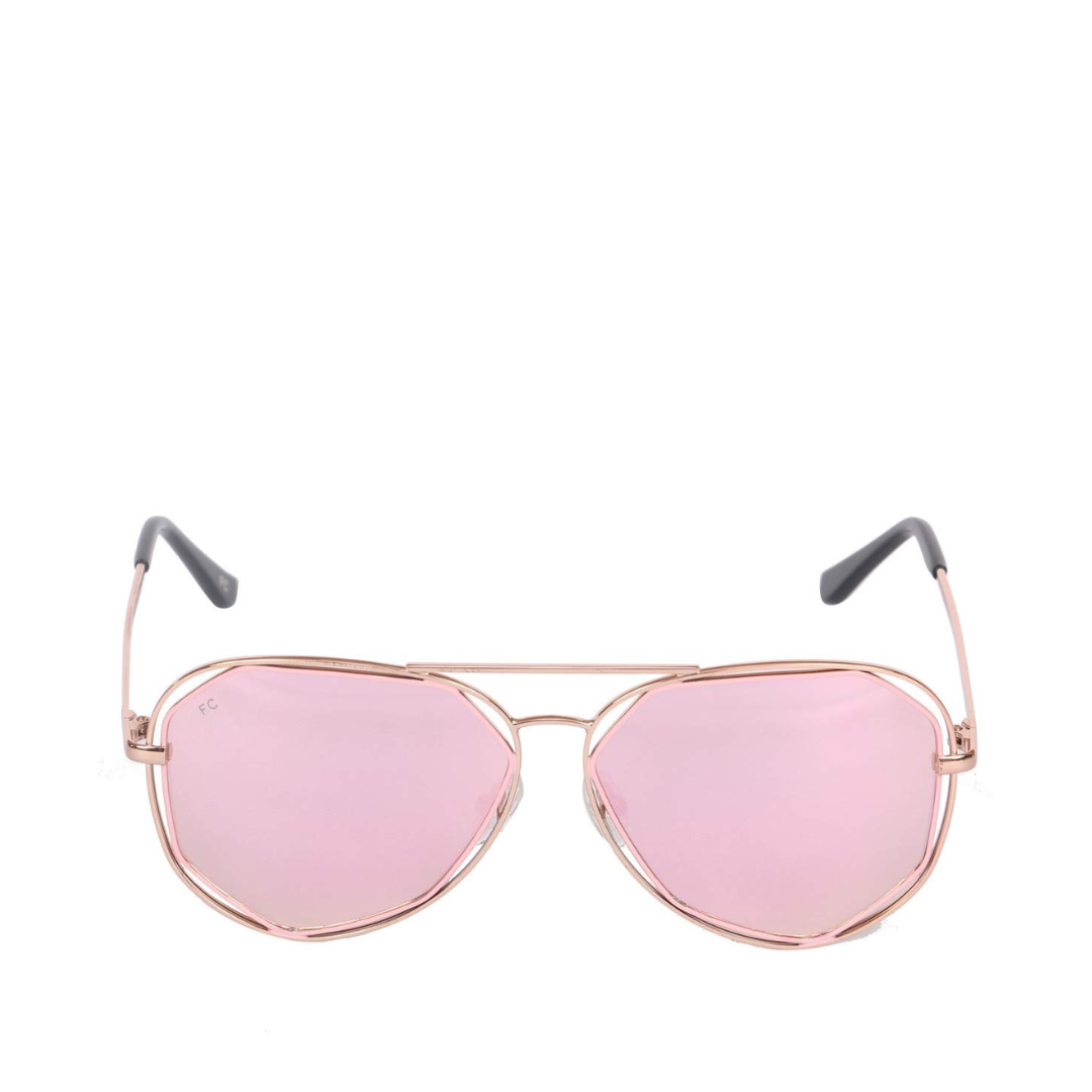 FCUK Mirrored Aviator Unisex Sunglasses - FC 7386 C3 S
