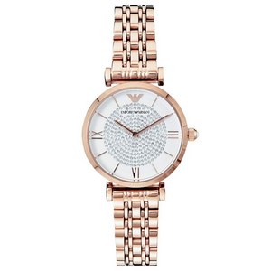 Emporio Armani Women's Two-Hand Rose Gold-Tone Watch - AR11244 - KRISHNA WATCH COMPANY