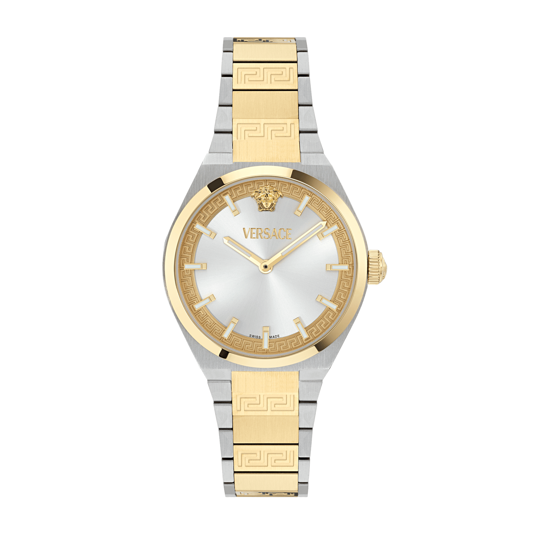 Versace Auria Quartz Silver Dial Analog Stainless Steel Watch VE5E00426