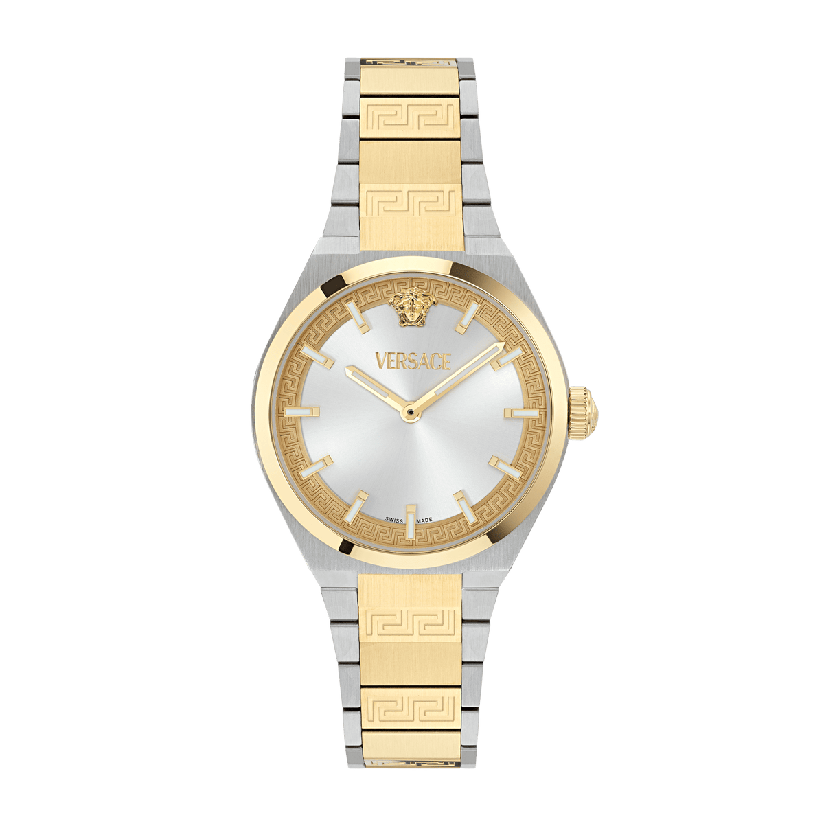 Versace Auria Quartz Silver Dial Analog Stainless Steel Watch VE5E00426