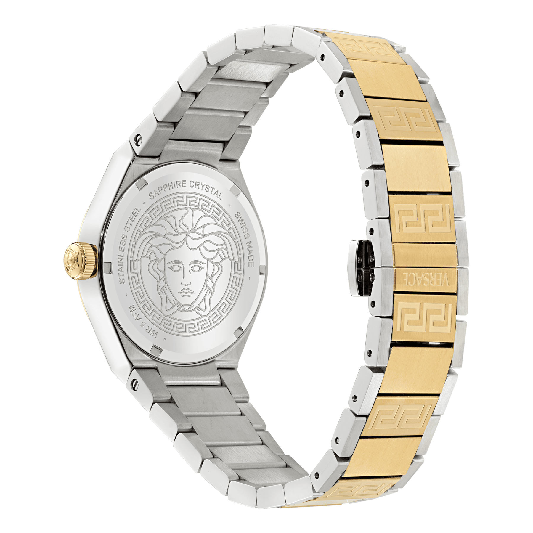 Versace Auria Quartz Silver Dial Analog Stainless Steel Watch VE5E00426