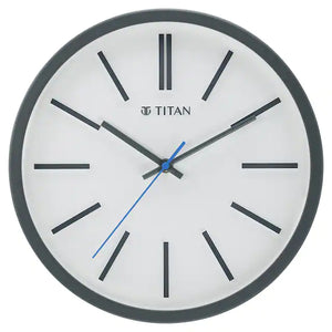 Titan Contemporary White Wall Clock with Silent Sweep Technology 30.5 cm x 30.5 cm (Medium) NBW0002PA01 - KRISHNA WATCH COMPANY