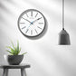 Titan Contemporary White Wall Clock with Silent Sweep Technology 30.5 cm x 30.5 cm (Medium) NBW0002PA01