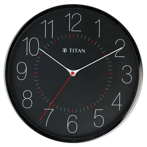 Titan 0 out of 5 star rating 0 Reviews Titan Metallic Black Wall Clock with Slim Hands - NSW0007MA01A - KRISHNA WATCH COMPANY
