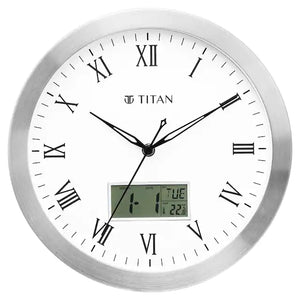 Titan Classic White Dial Color Silent Sweep Technology - 30 cm X 30 cm (Medium) NBW0021MC02 - KRISHNA WATCH COMPANY