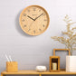 Titan Wooden Brown Wall Clock with Silent Sweep Technology - 31.5 cm x 31.5 cm (Medium) W0023WA01