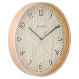 Titan Wooden Brown Wall Clock with Silent Sweep Technology - 31.5 cm x 31.5 cm (Medium) W0023WA01 - KRISHNA WATCH COMPANY