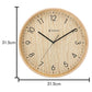 Titan Wooden Brown Wall Clock with Silent Sweep Technology - 31.5 cm x 31.5 cm (Medium) W0023WA01