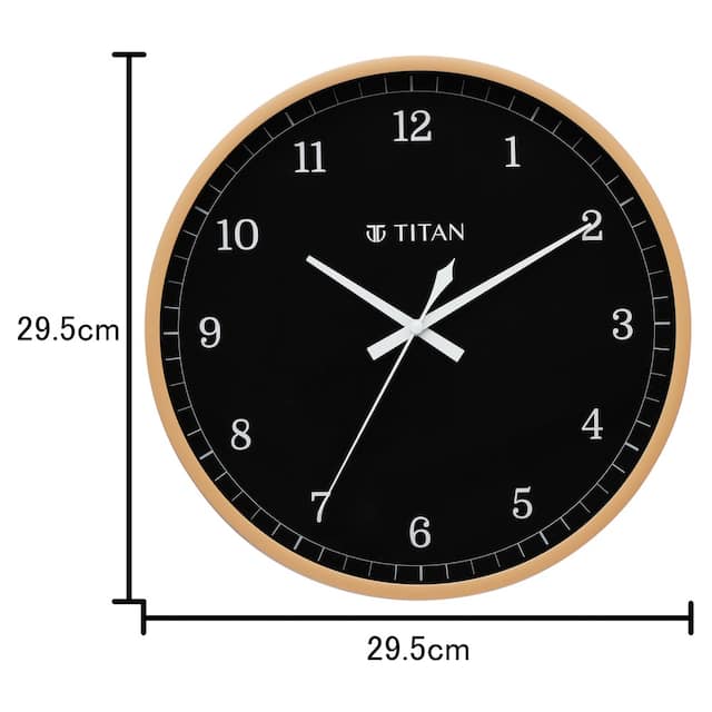 Titan Classic Off White Wall Clock with Silent Sweep Technology - 29.5 cm x 29.5 cm (Medium)  W0043PA07A