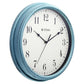 Titan Distressed Finish Blue Wall Clock with Silent Sweep Technology - 32.5 cm x 32.5 cm (Medium)  W0045PA01A