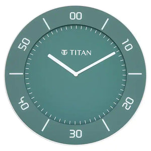 Titan Green Slim Wall Clock - 30 cm x 30 cm (Medium) W0047PA01 - KRISHNA WATCH COMPANY