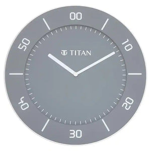 Titan Grey Slim Wall Clock - 30 cm x 30 cm (Medium) W0047PA02 - KRISHNA WATCH COMPANY