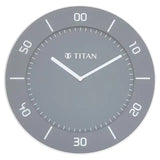 Titan Grey Slim Wall Clock - 30 cm x 30 cm (Medium) W0047PA02 - KRISHNA WATCH COMPANY