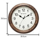 Titan Classic Wooden Wall Clock with flame treated case Silent Sweep Technology - W0051WA01